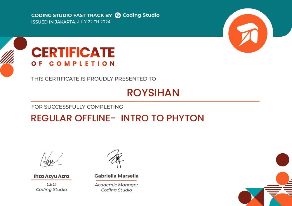 Intro to Python — Regular Offline