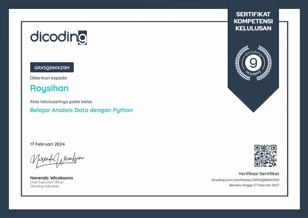 Belajar Analisis Data dengan Python