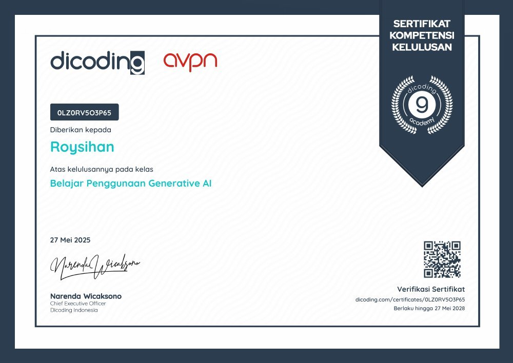 Belajar Penggunaan Generative AI