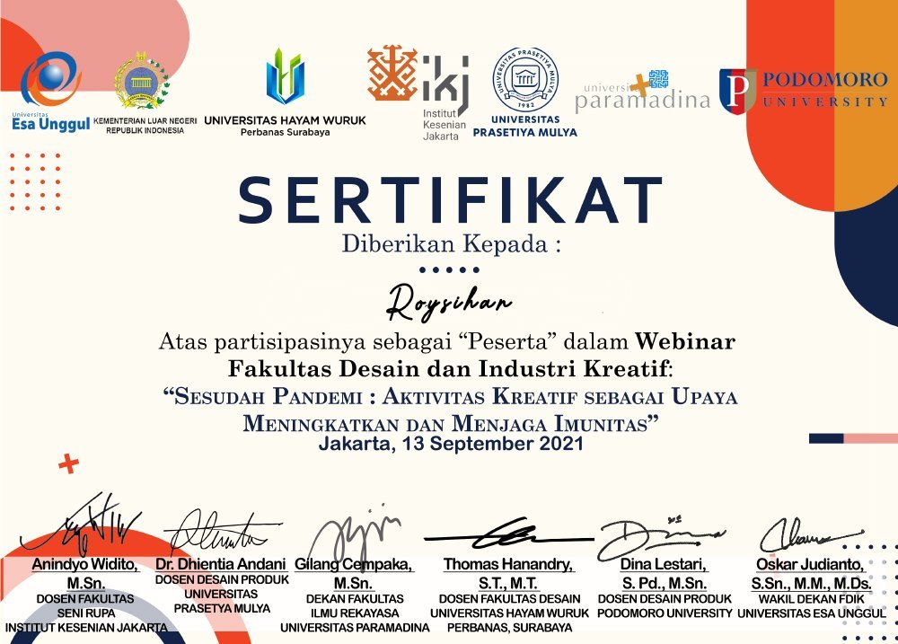 Sesudah Pandemi: Aktivitas Kreatif sebagai Upaya Meningkatkan dan Menjaga Imunitas